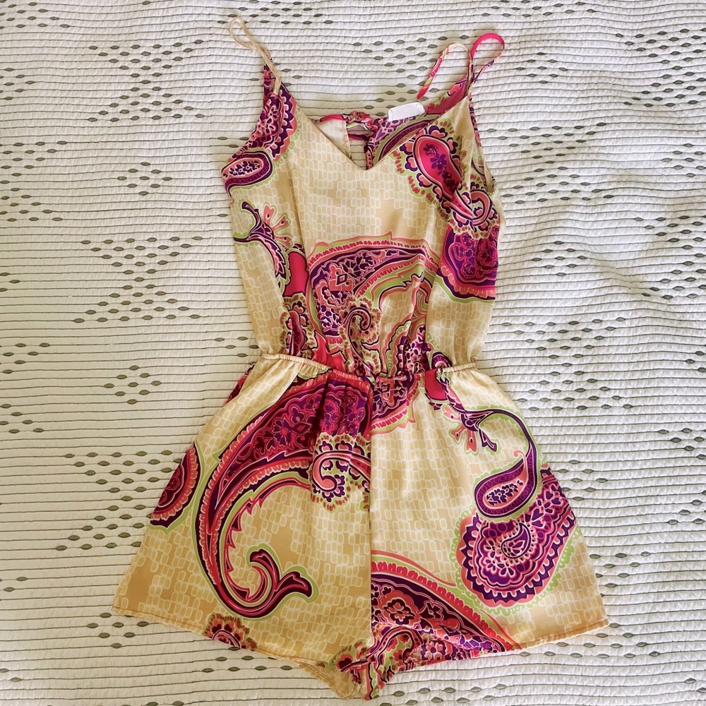 Fun Romper, Peach Love California Size Medium